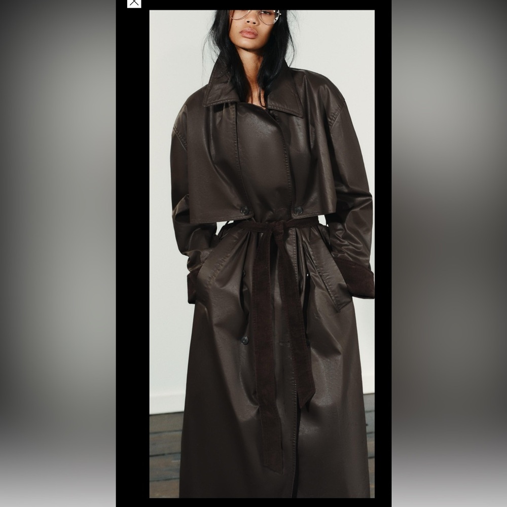 NWT ZARA Brown Women's Trench Coat